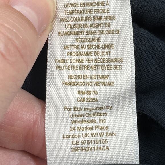 Free People Black Lace Whimsygoth Dress Size 2 Witchy Grunge Asymmetric Hem - Picture 12 of 12